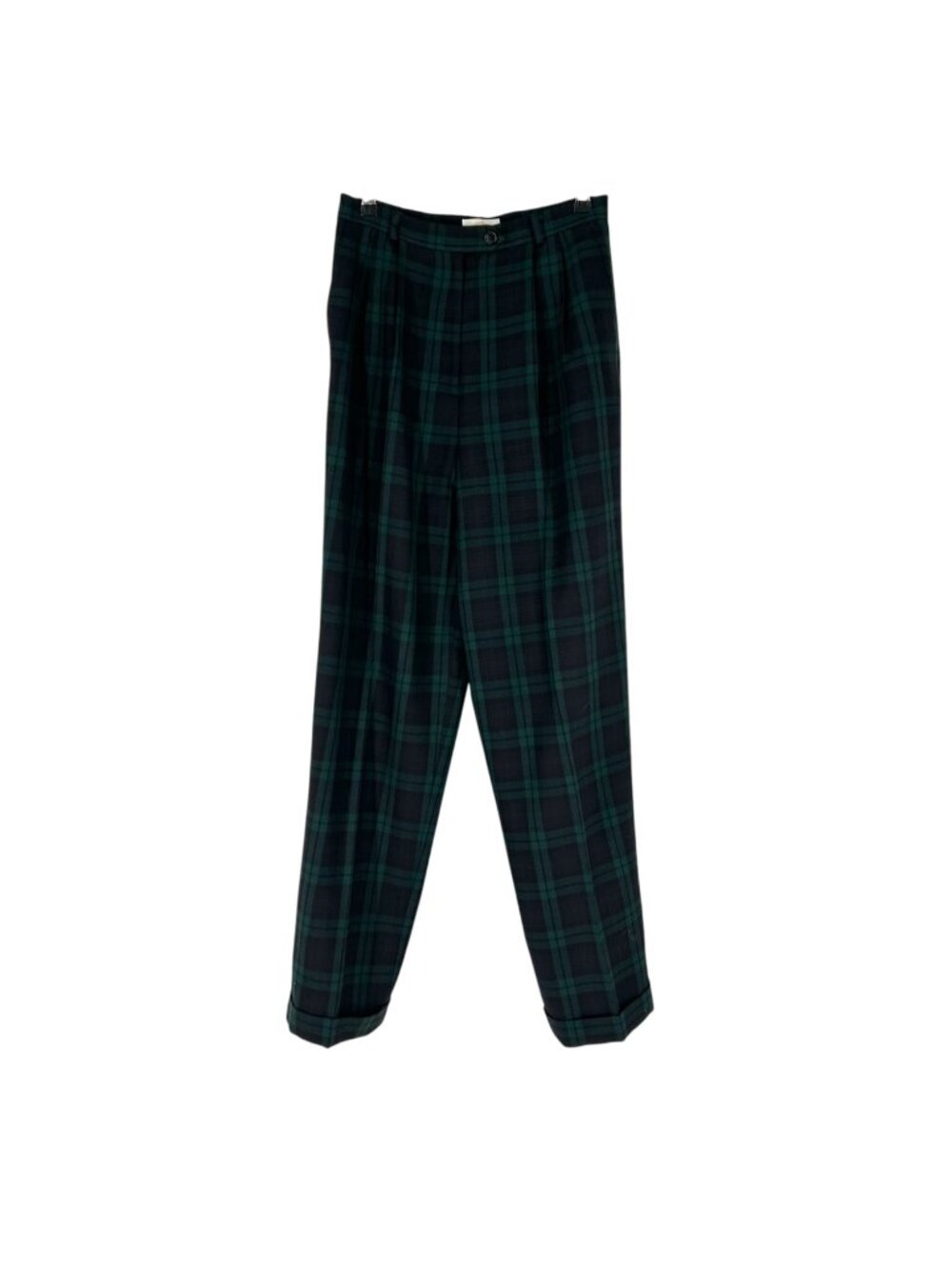 Talbots Vintage 100% Wool Plaid Pleat Front Pants